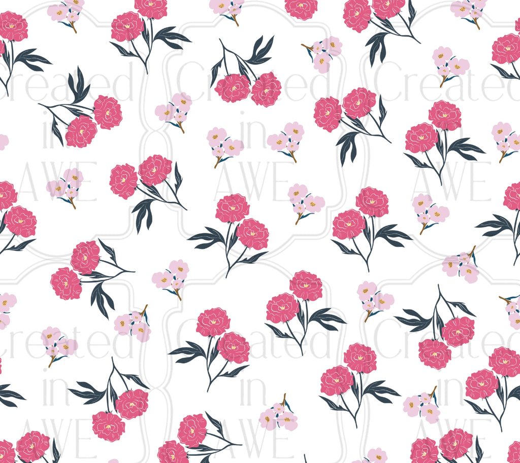 Pink Flowers UV Sticker wrap