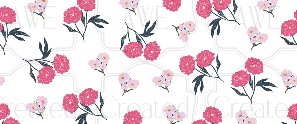 Pink Flowers UV Sticker wrap