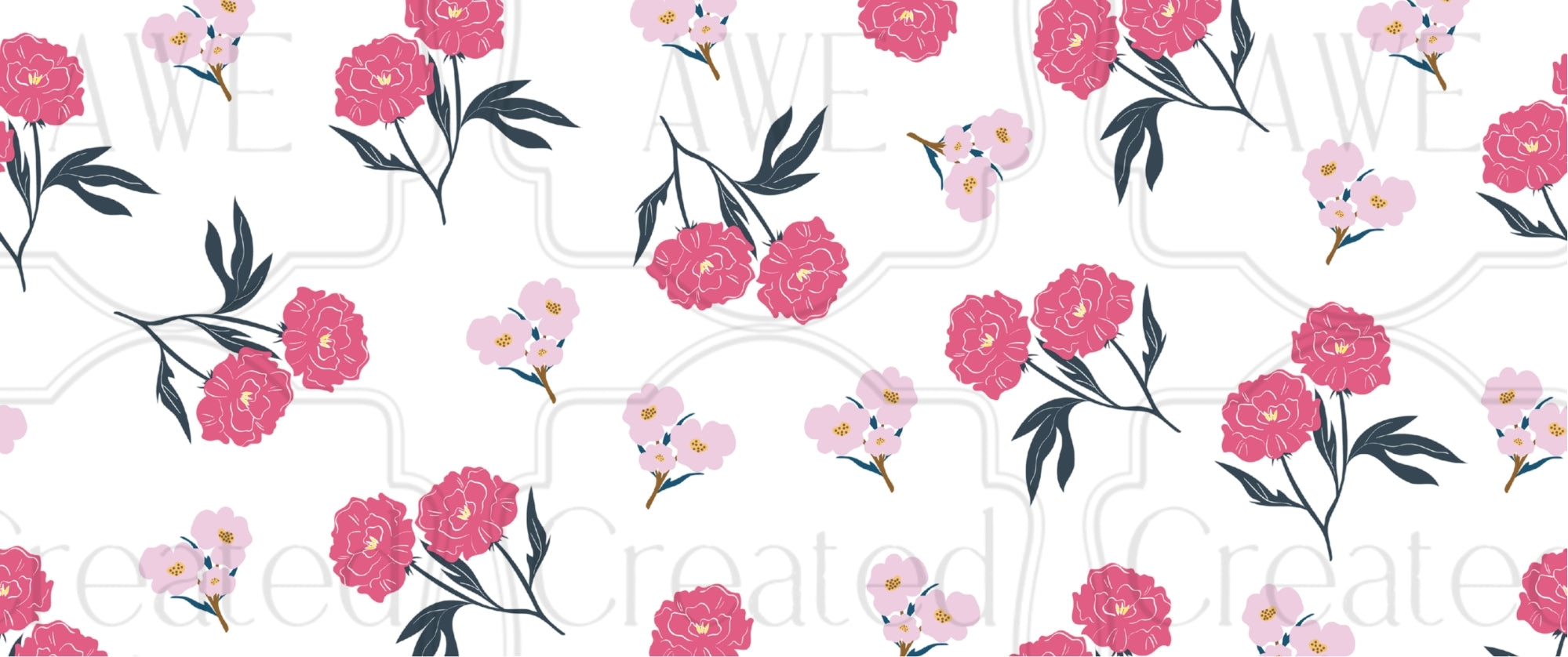 Pink Flowers UV Sticker wrap