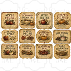 Vintage Fall Labels