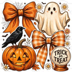 Ghost, Bows, and Jack-o-lantern