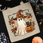 Witchy Ghost and Black Cat