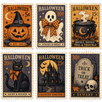 Vintage-style Halloween Stamps
