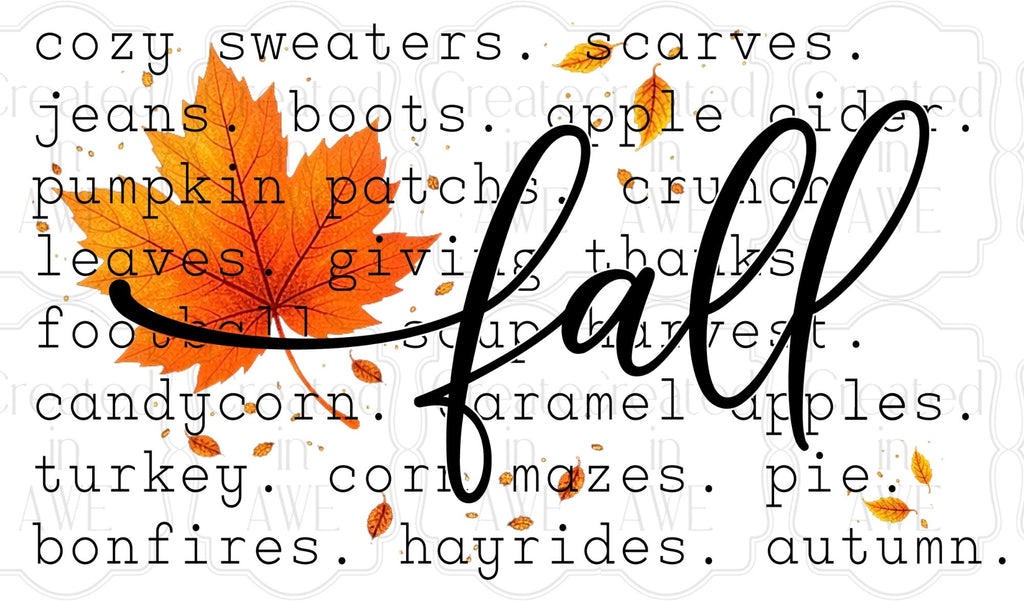 Fall Words