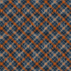 Blue and Rust Plaid Pattern