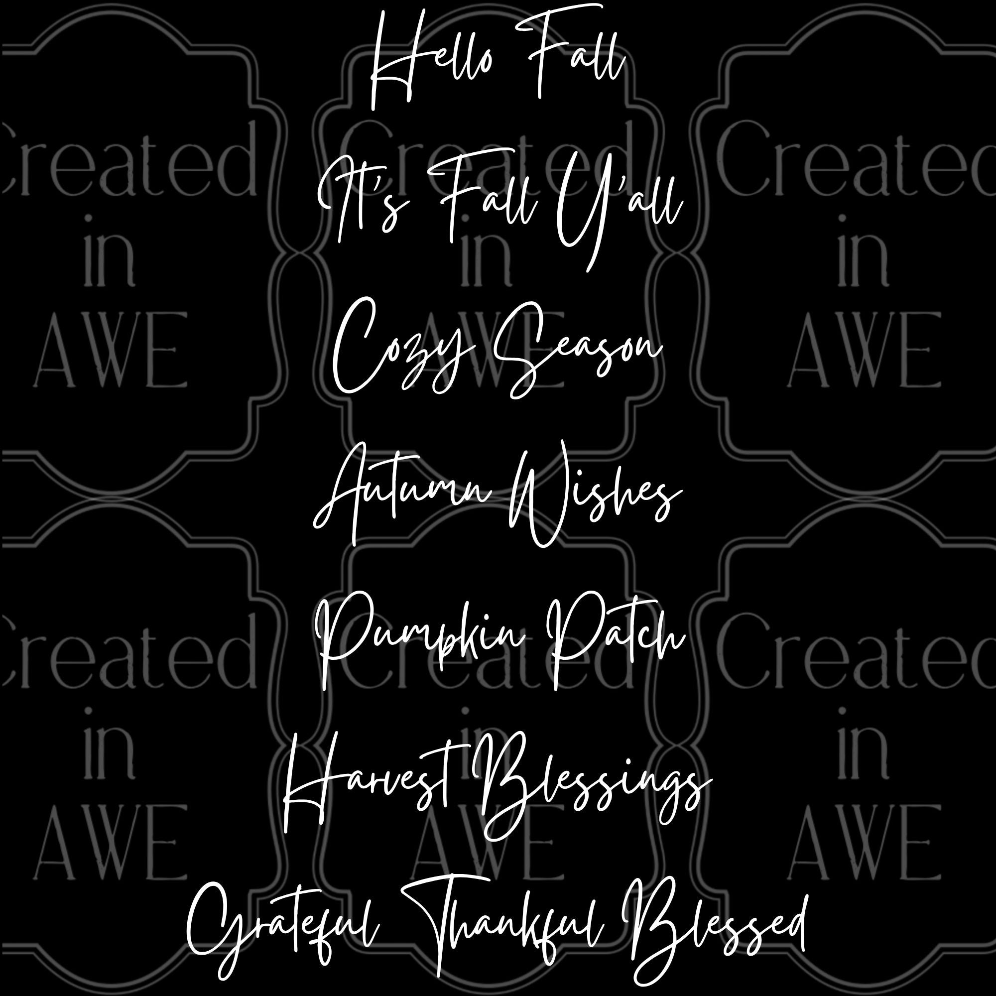 Fall Phrases - Handwritten Font