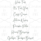 Fall Phrases - Handwritten Font