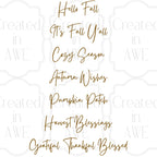 Fall Phrases - Handwritten Font