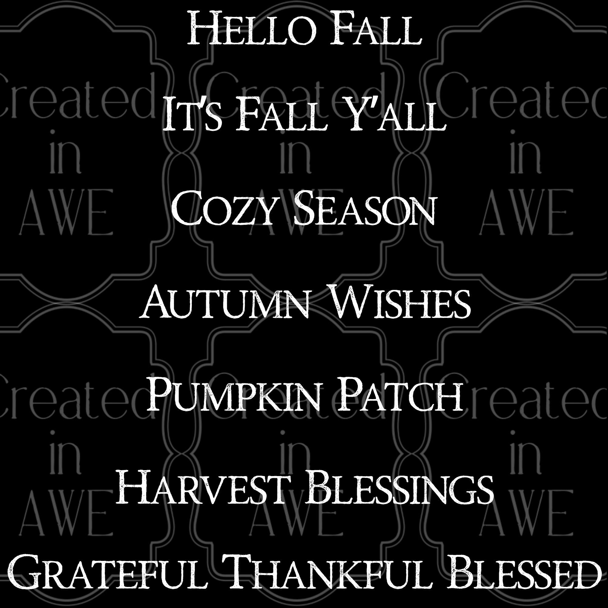 Fall Phrases - Rustic Font