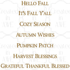 Fall Phrases - Rustic Font