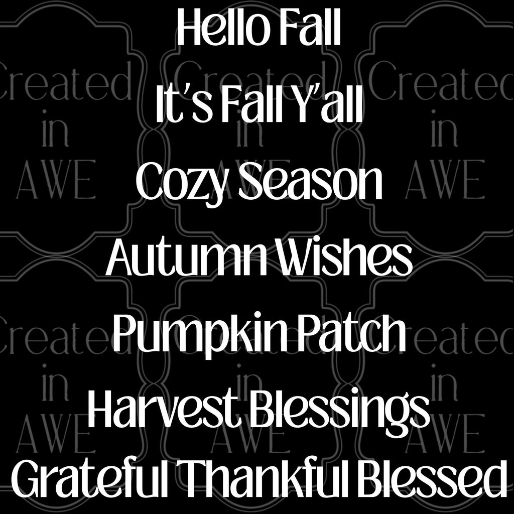 Fall Phrases - Classic Font