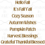 Fall Phrases - Classic Font