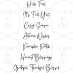 Fall Phrases - Handwritten Font