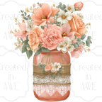 Floral Mason Jars Variety and Singles