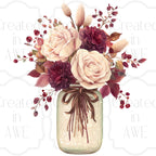 Floral Mason Jars Variety and Singles