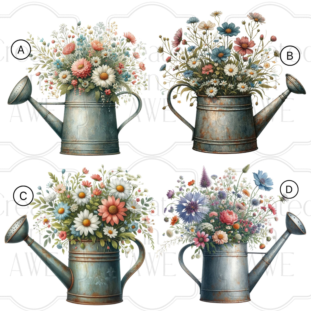 Spring Floral Watering Cans
