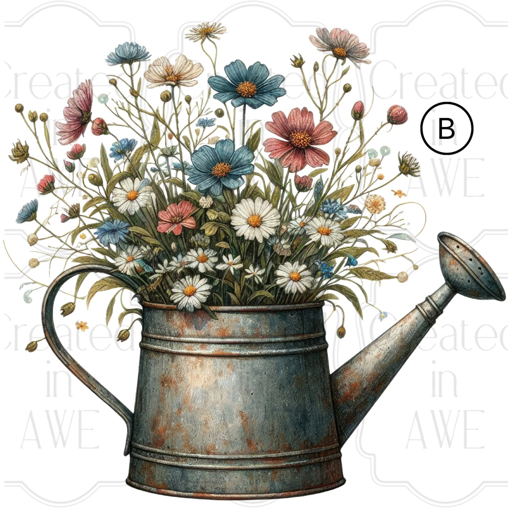 Spring Floral Watering Cans