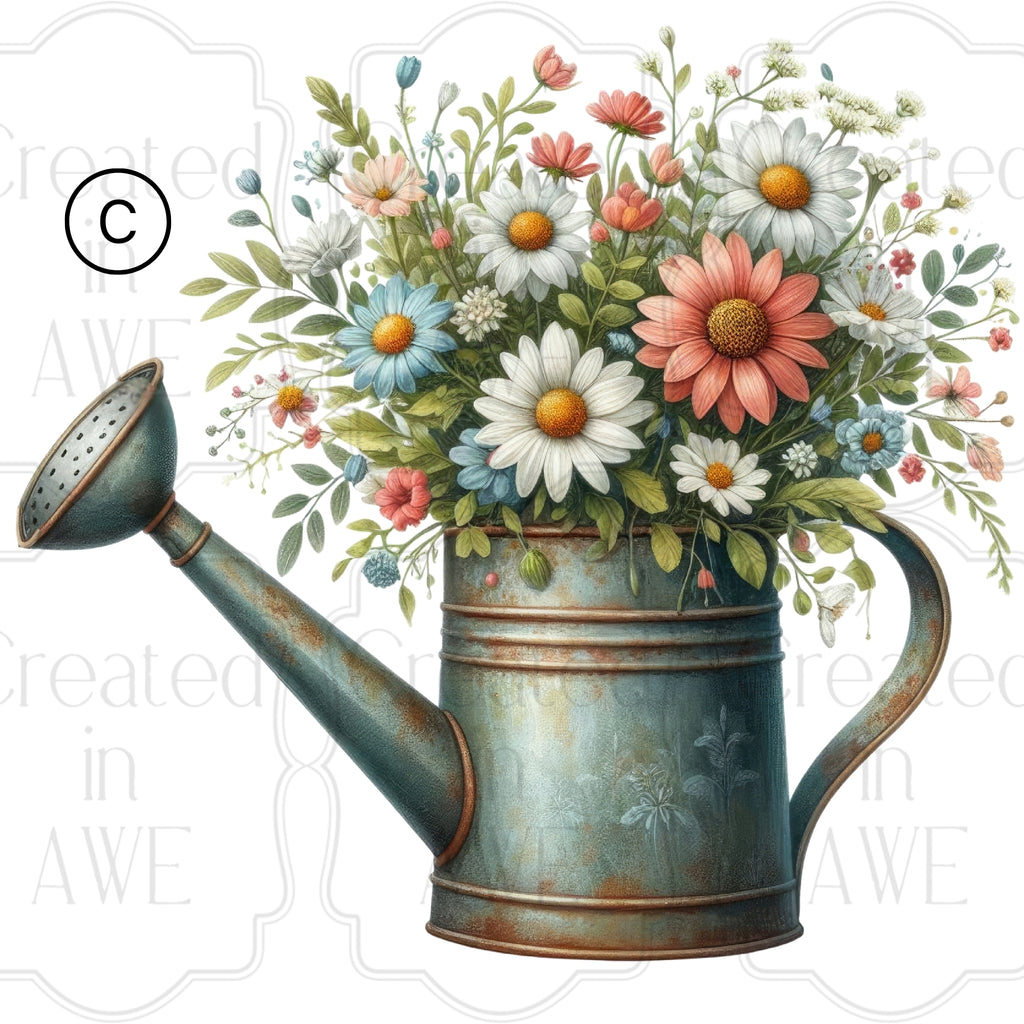 Spring Floral Watering Cans
