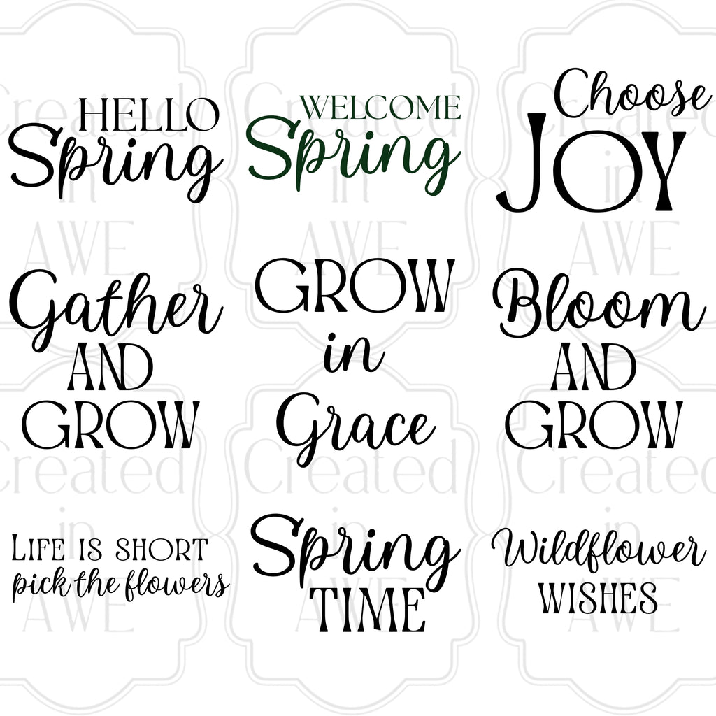 Spring Words Variety set