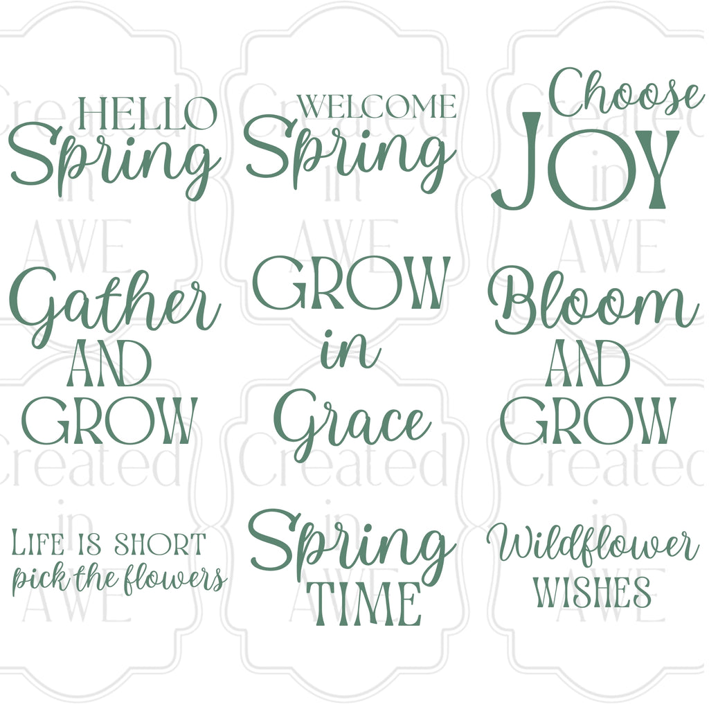 Spring Words Variety set