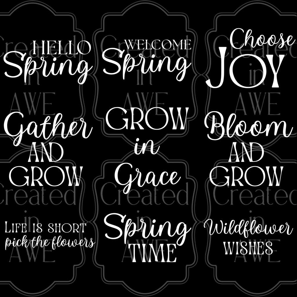 Spring Words Variety set