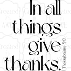 In all things