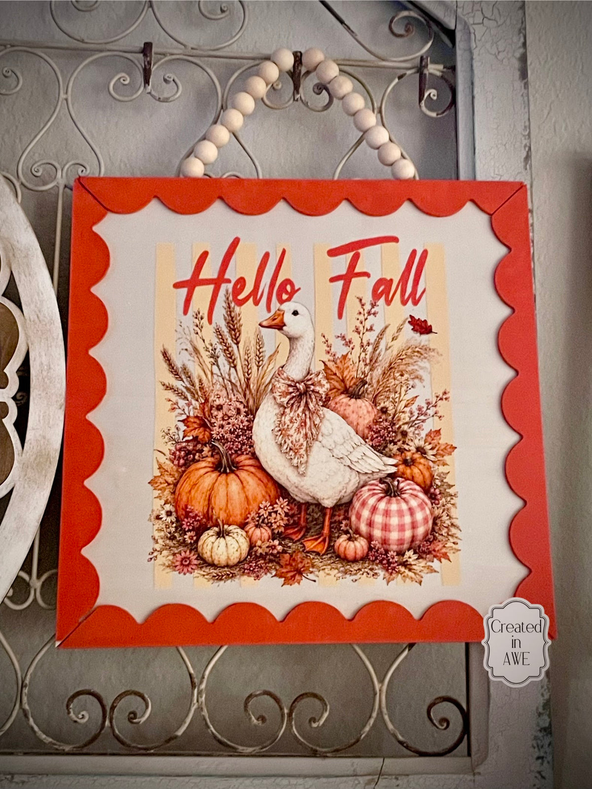 Fall Goose Wall Decor