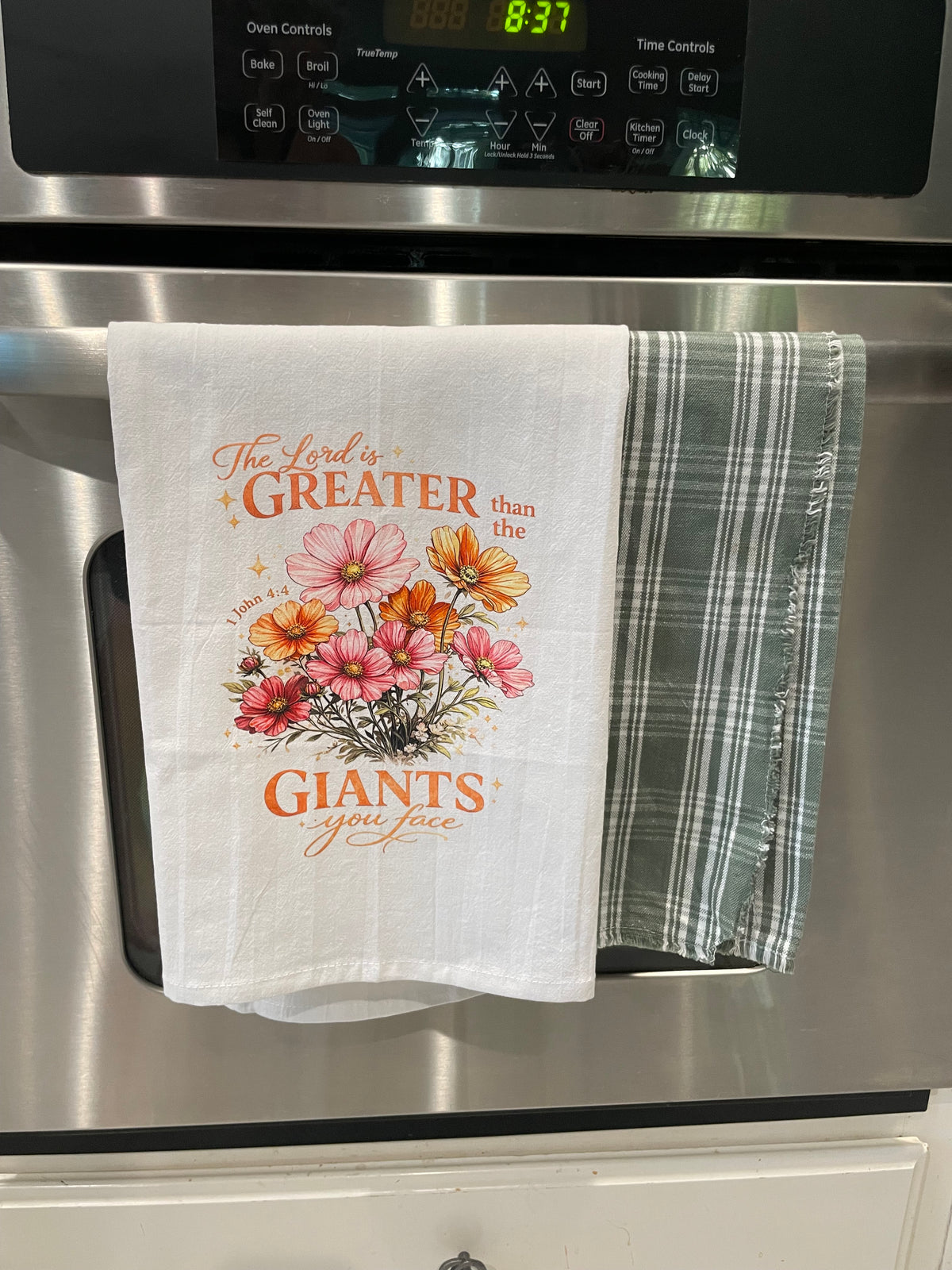 Greater than the Giants Tea Towel