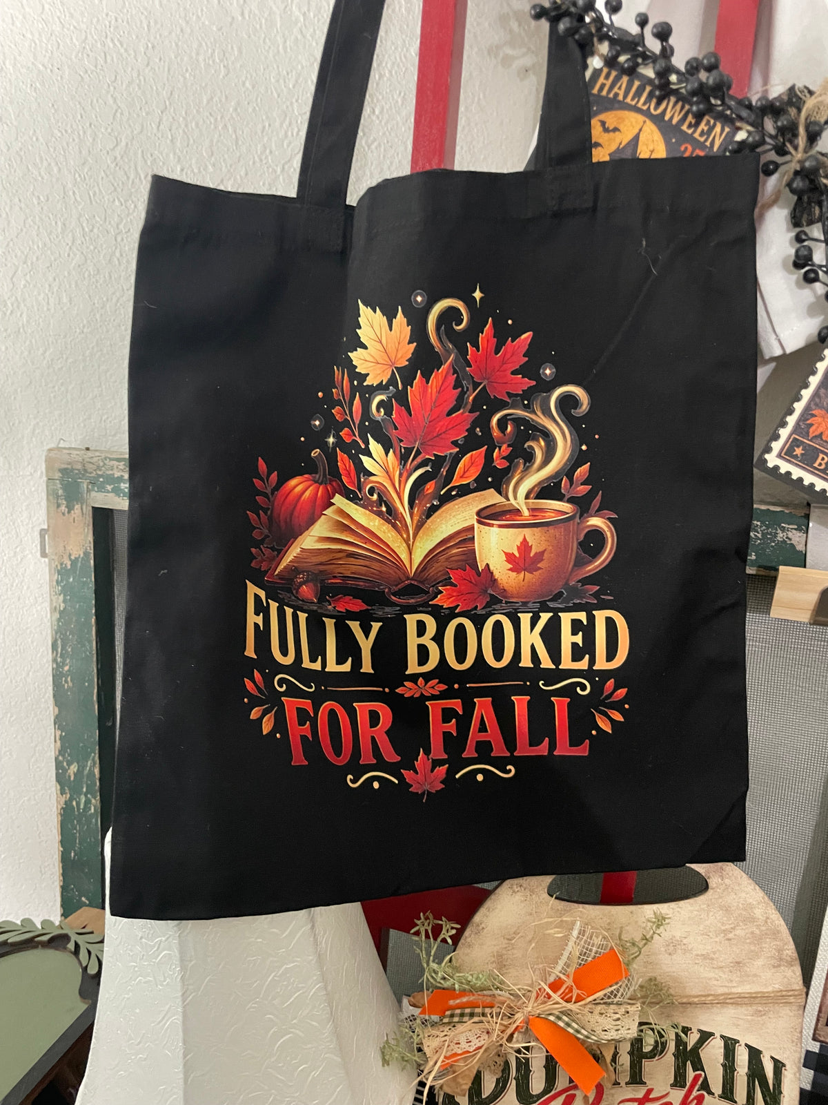 Booked for Fall Tote bag