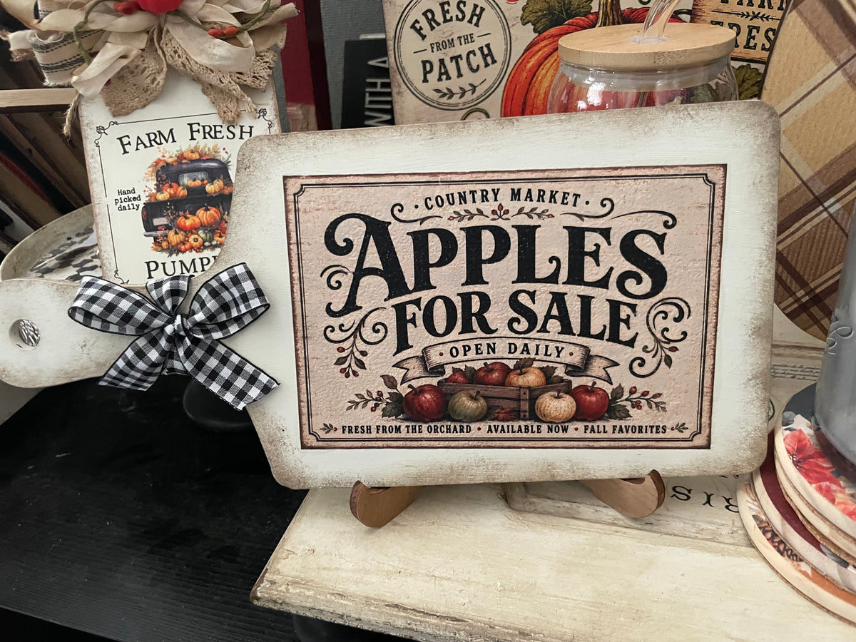 Apples for Sale decorative cutting board