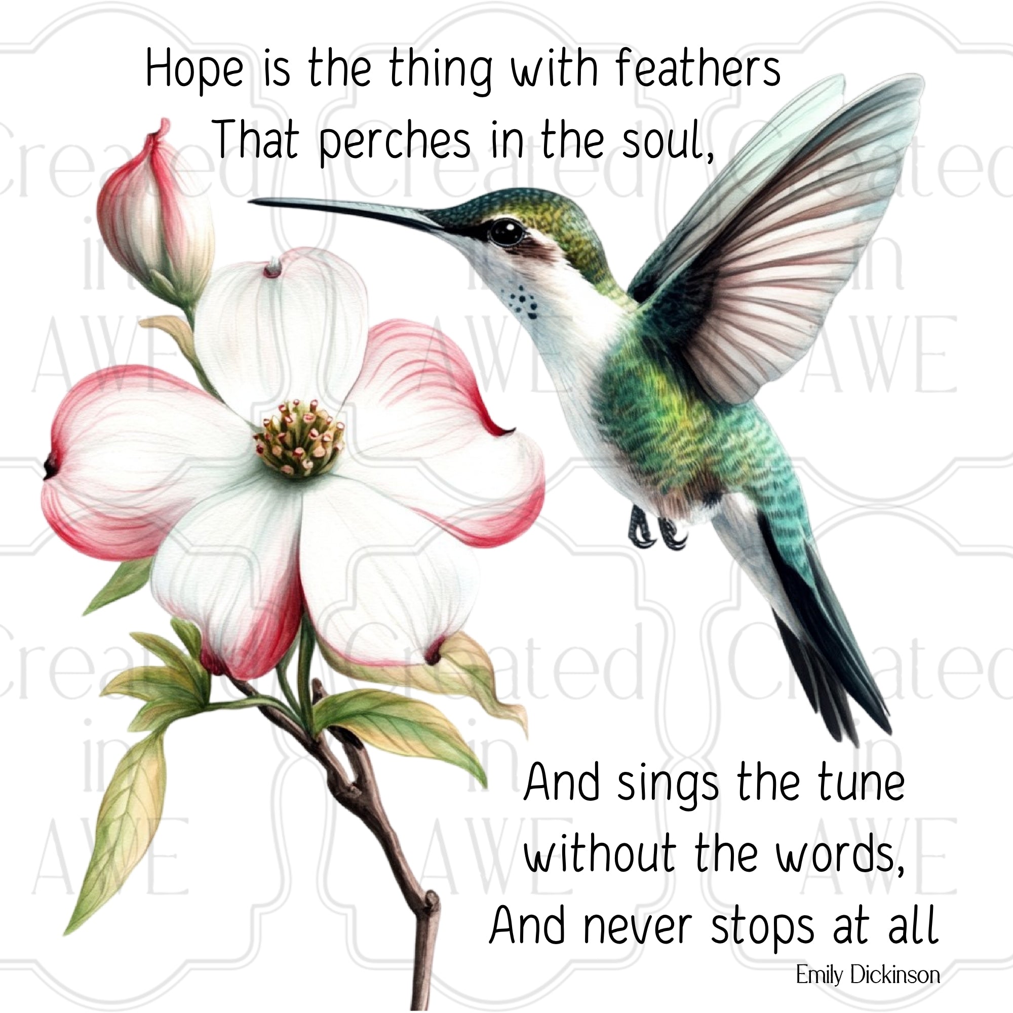 Dogwood and Hummingbird