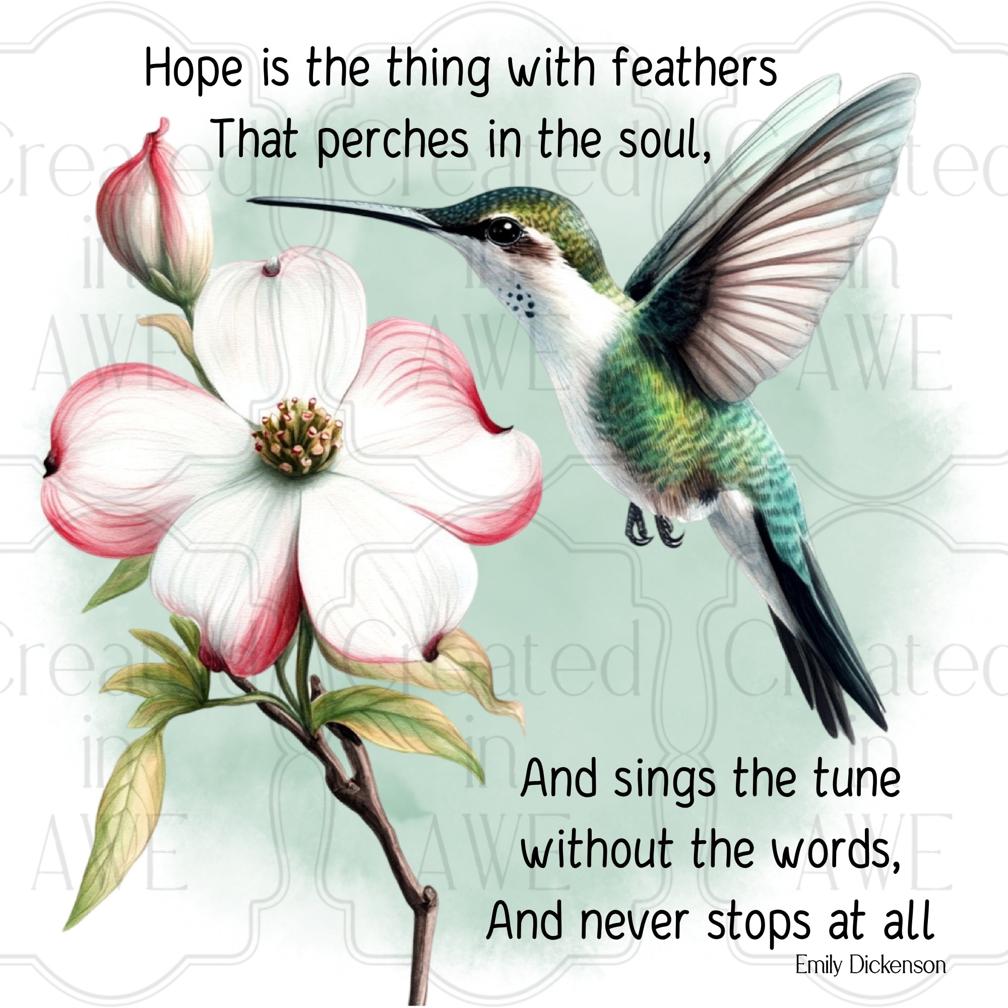 Dogwood and Hummingbird
