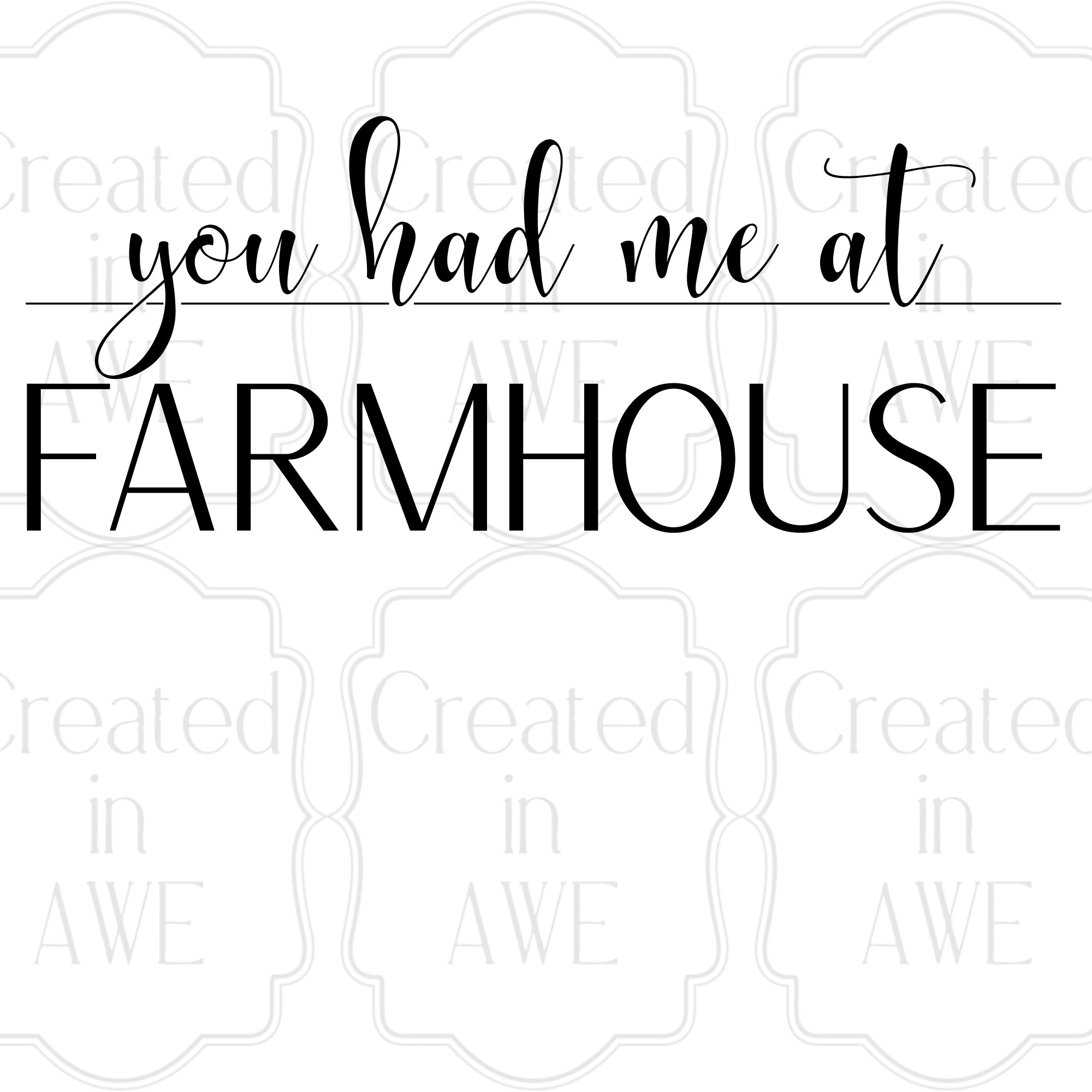 You had me at Farmhouse