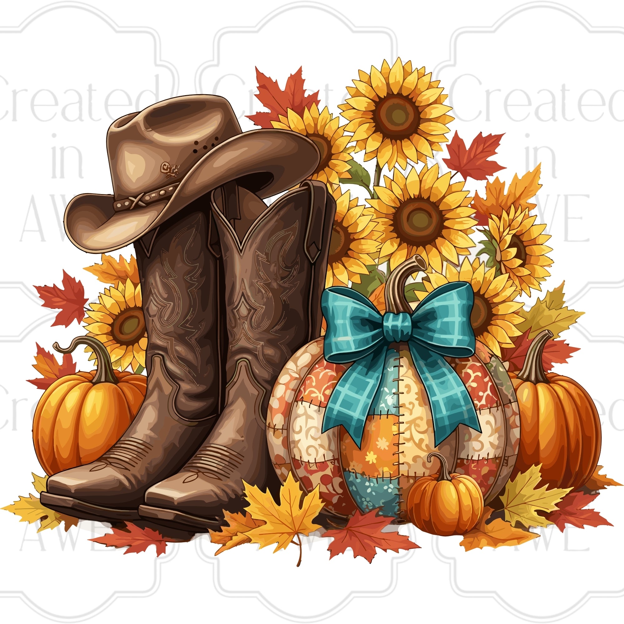Boots and Patchwork Pumpkin