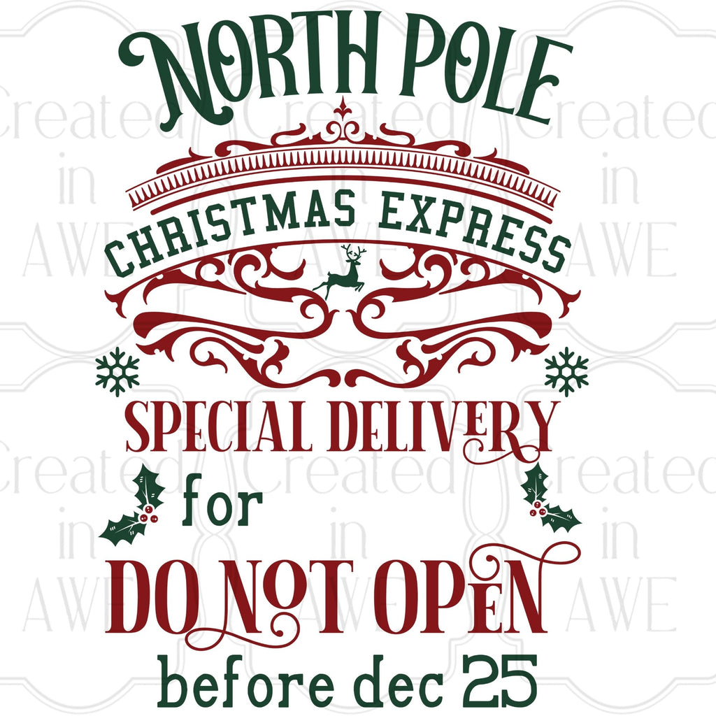 North Pole Special Delivery Label