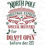 North Pole Special Delivery Label