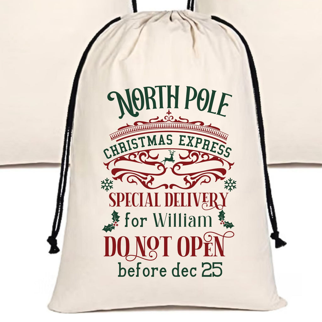 North Pole Special Delivery Label for large Santa Bags
