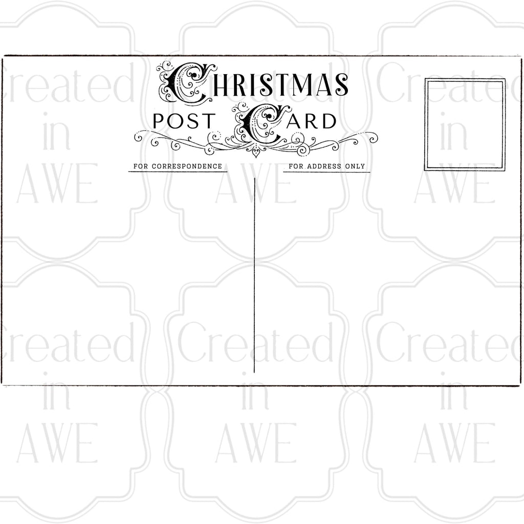 Vintage Christmas Postcard (back)