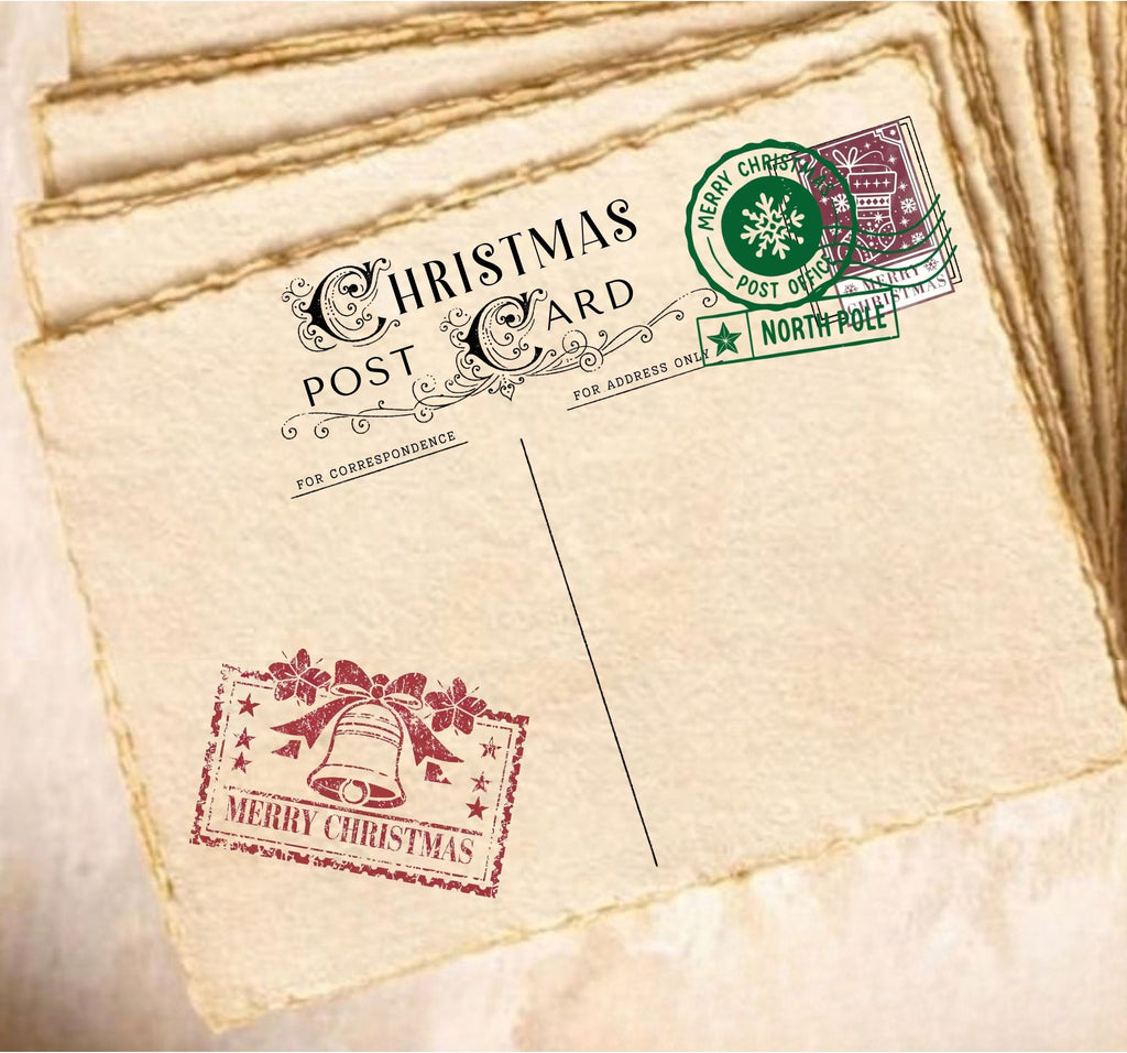 Vintage Christmas Postcards Kit