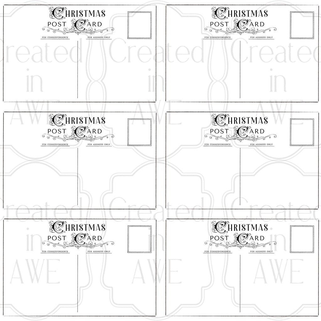 Vintage Christmas Postcards Kit