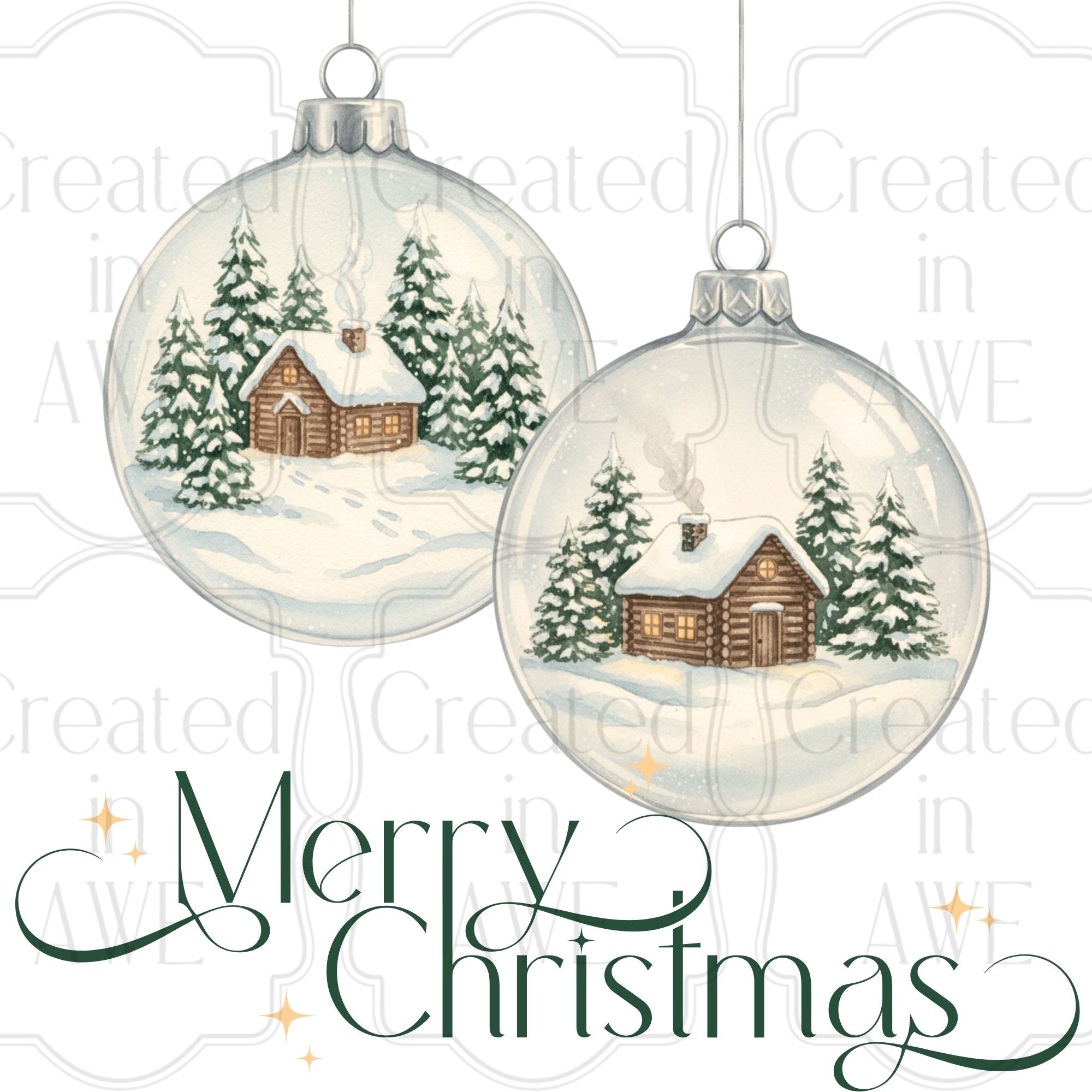 Cottage Core Double Ornaments