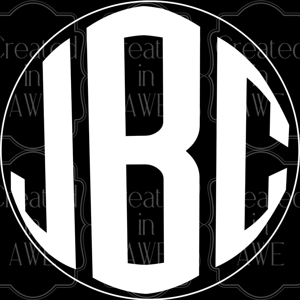 Round 3-Initials Monogram