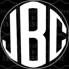 Round 3-Initials Monogram