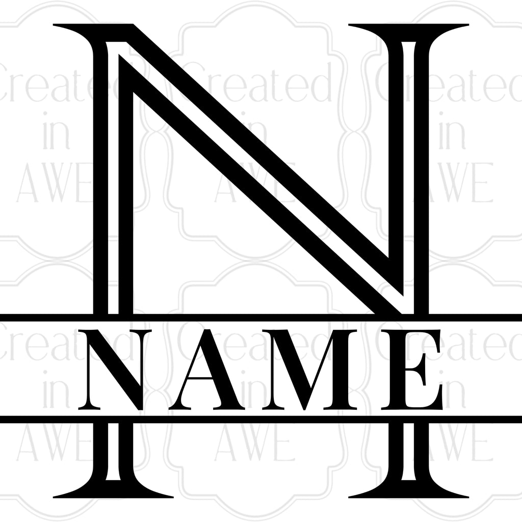 Split Bold Line Monogram