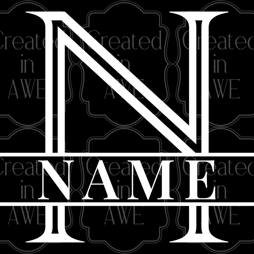 Split Bold Line Monogram
