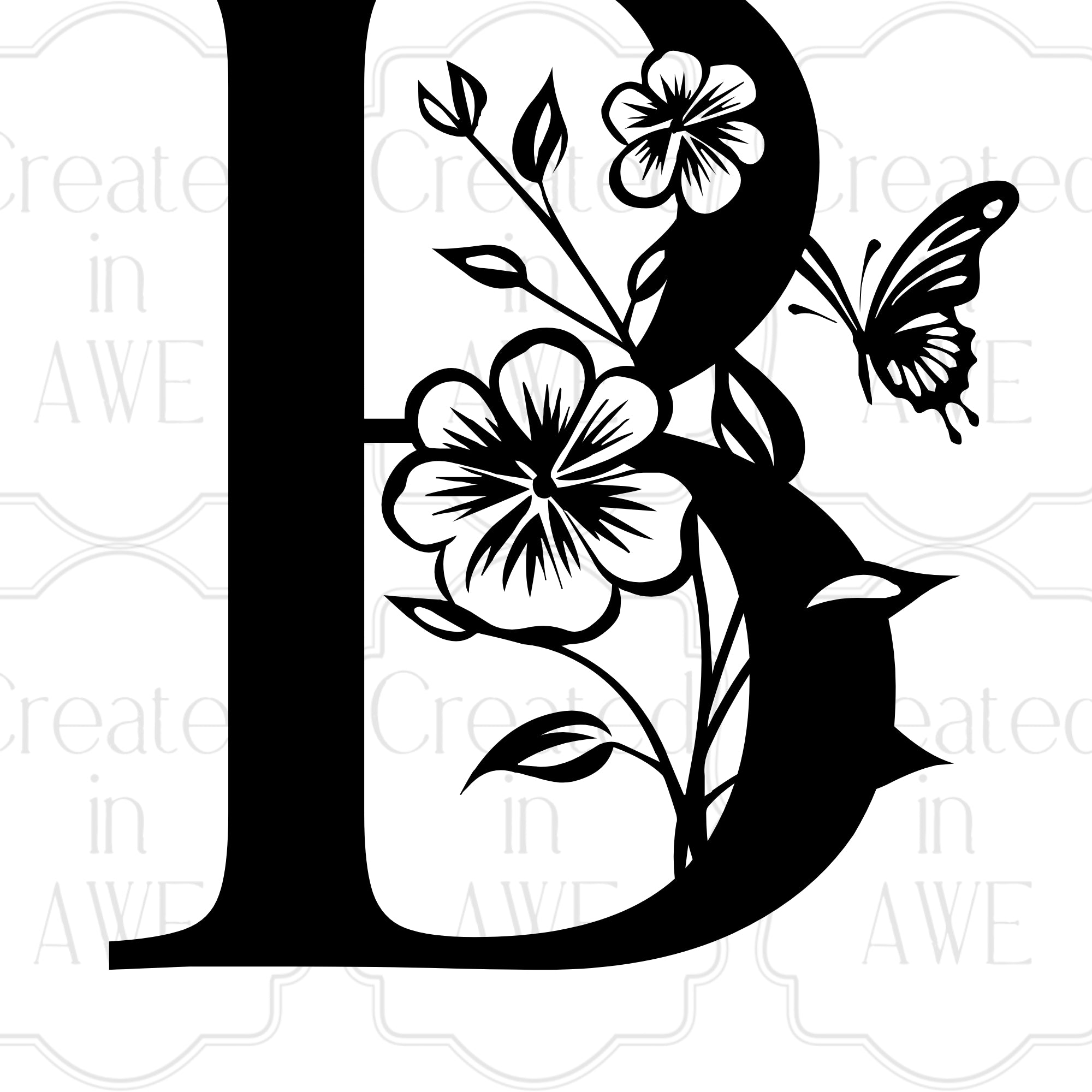 Floral Initial