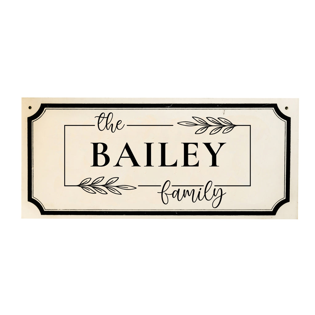 Rectangle Family Name Monogram