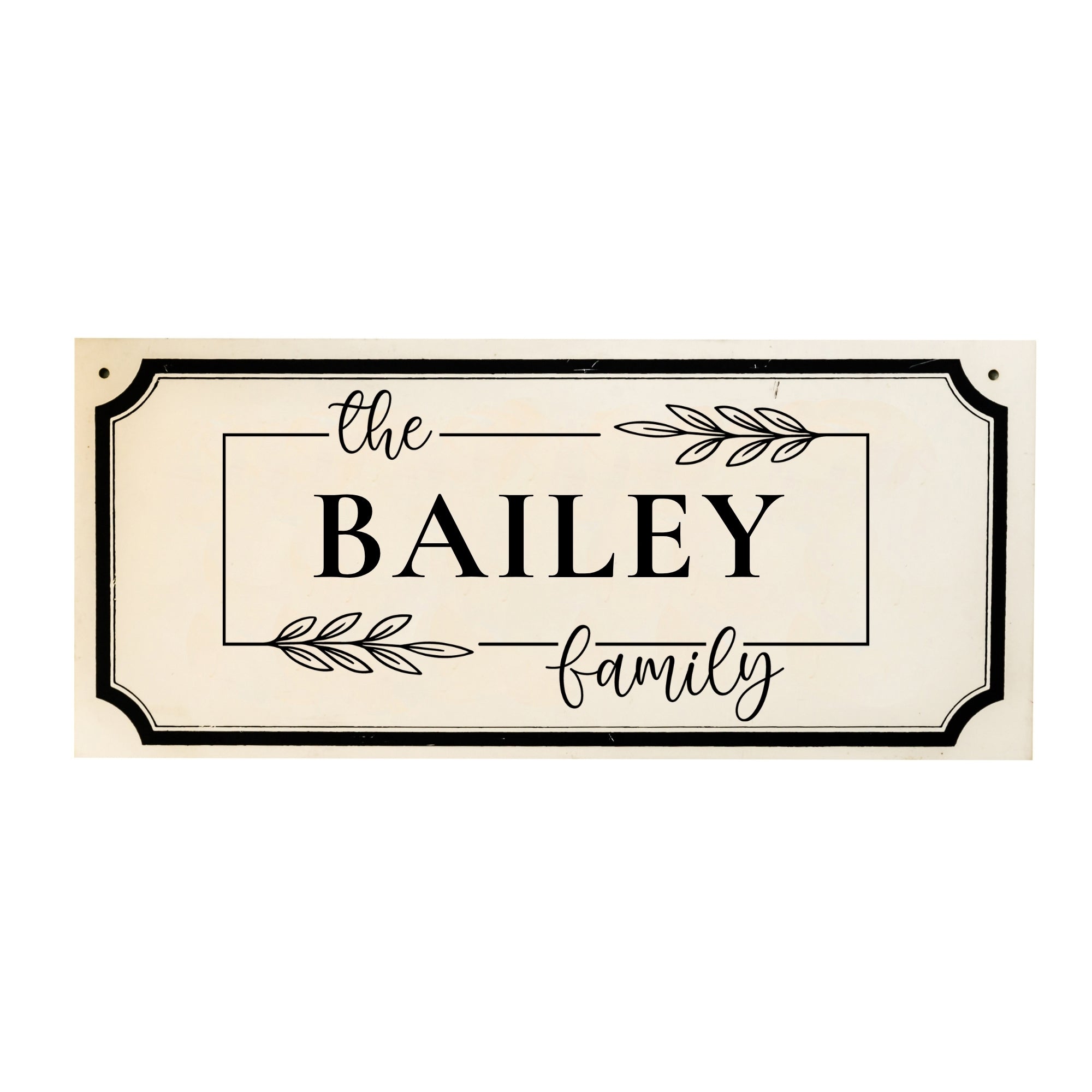 Rectangle Family Name Monogram