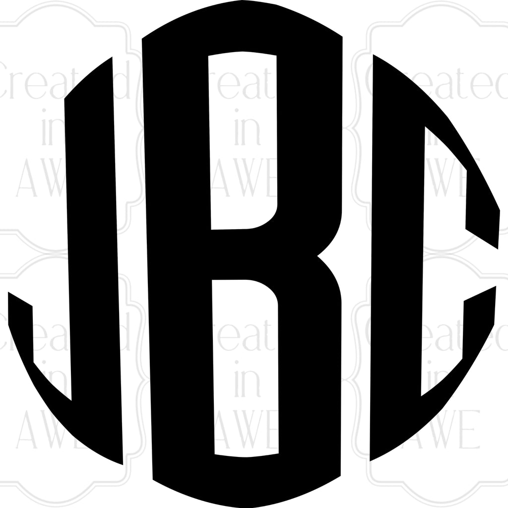 Round 3-Initials Monogram