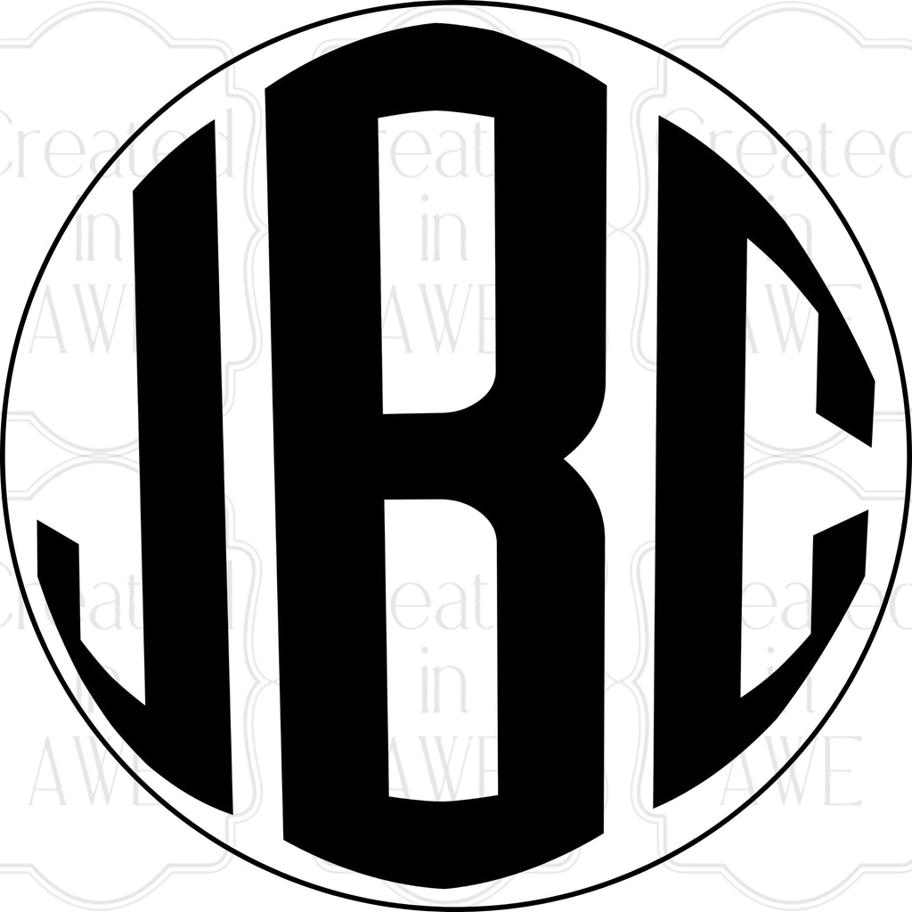 Round 3-Initials Monogram